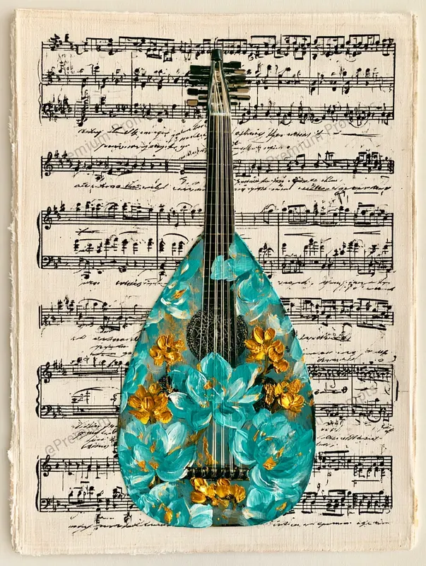 Vintage Musical Junk Journal Gouache Art