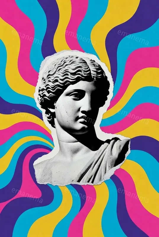 Vibrantly Colored Psychedelic Pop Art