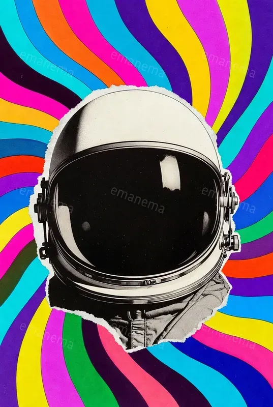 Vibrantly Colored Psychedelic Pop Art