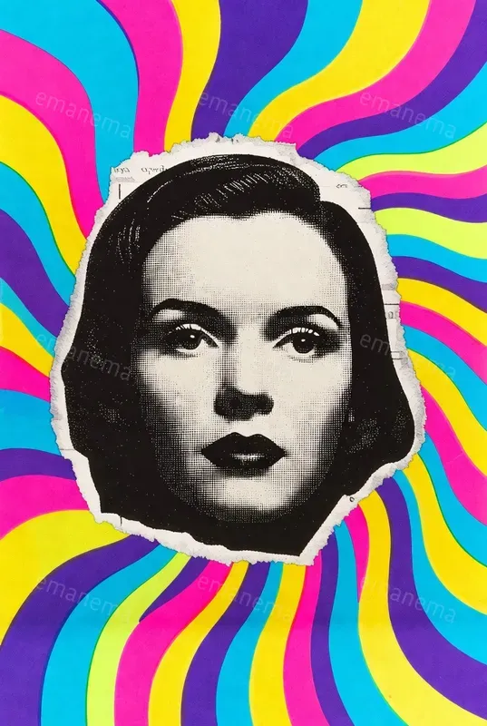 Vibrantly Colored Psychedelic Pop Art