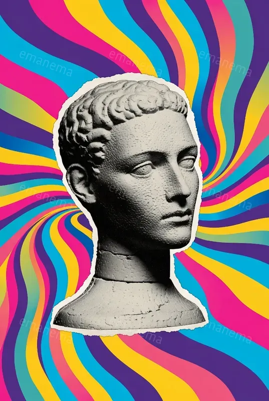 Vibrantly Colored Psychedelic Pop Art