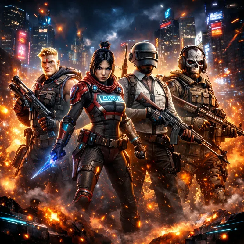 Epic Video Game Action Posters