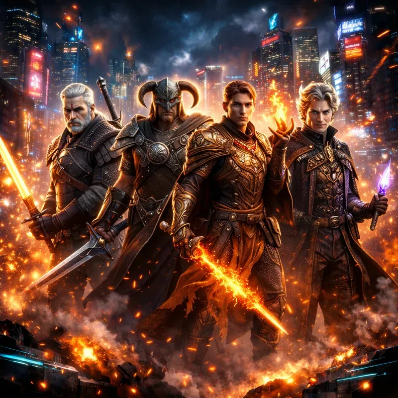Epic Video Game Action Posters
