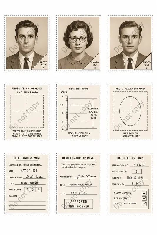 Photo Booth Passport Photo Sheets