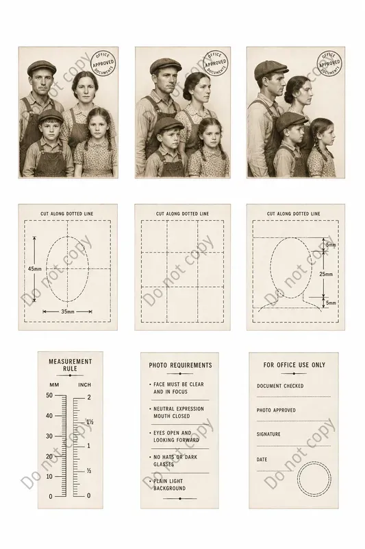 Photo Booth Passport Photo Sheets