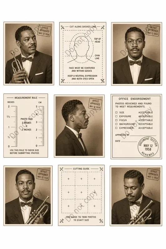 Photo Booth Passport Photo Sheets