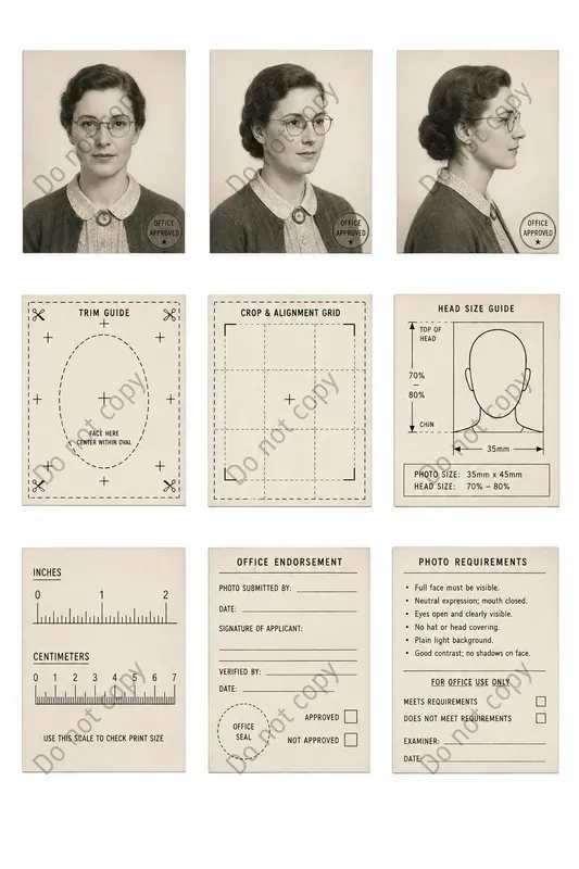 Photo Booth Passport Photo Sheets
