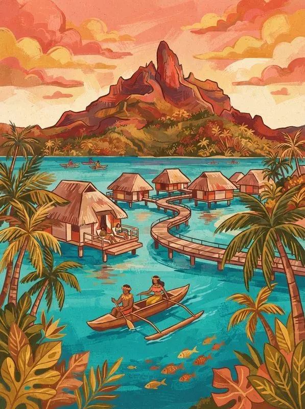 Handmade Gouache Travel Posters