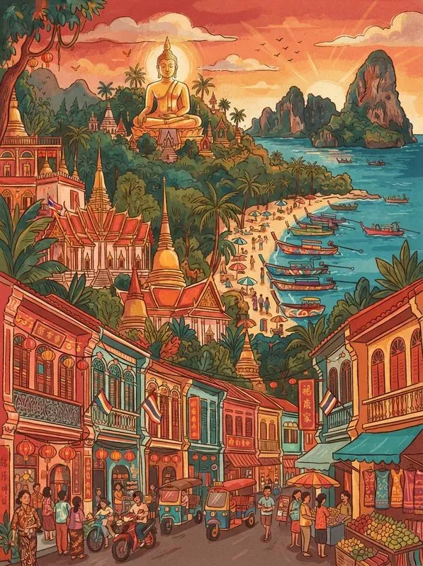 Handmade Gouache Travel Posters