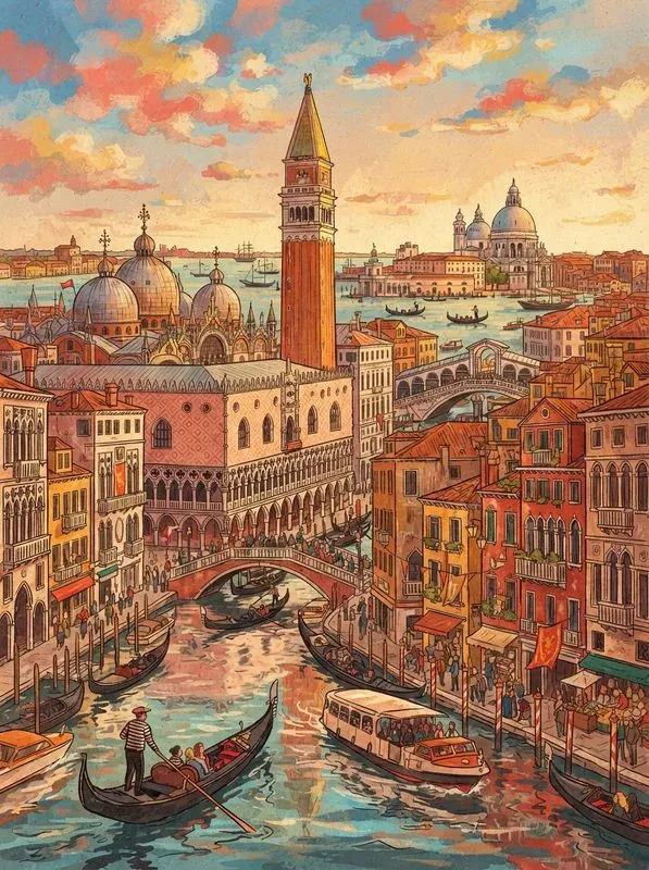 Handmade Gouache Travel Posters
