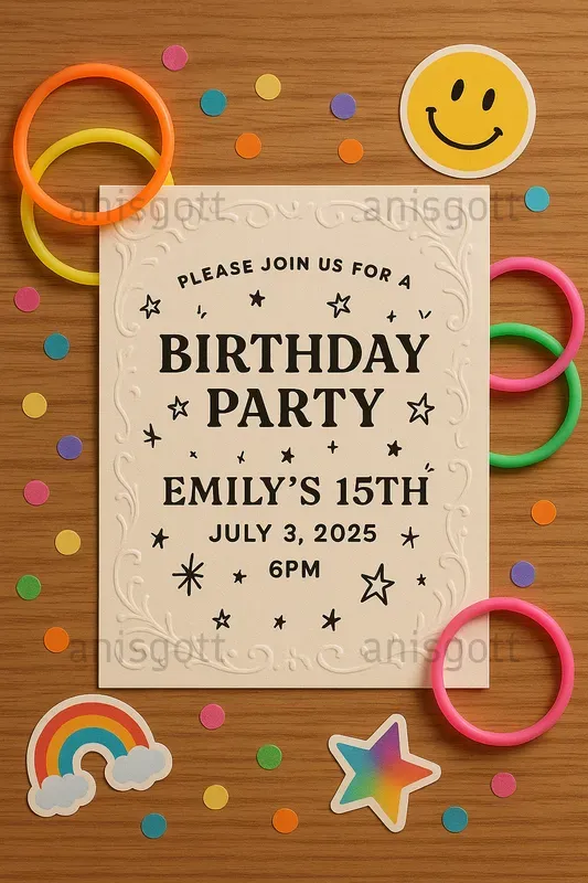 Any Event Invitation Card Aesthetics