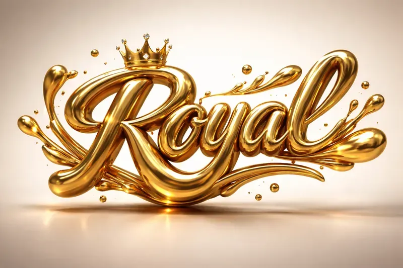 Luxury Liquid Chrome Typography