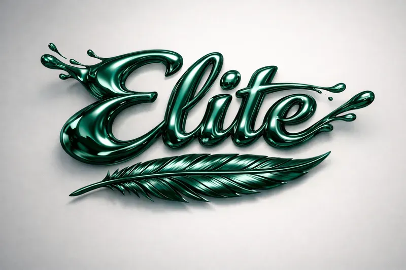 Luxury Liquid Chrome Typography