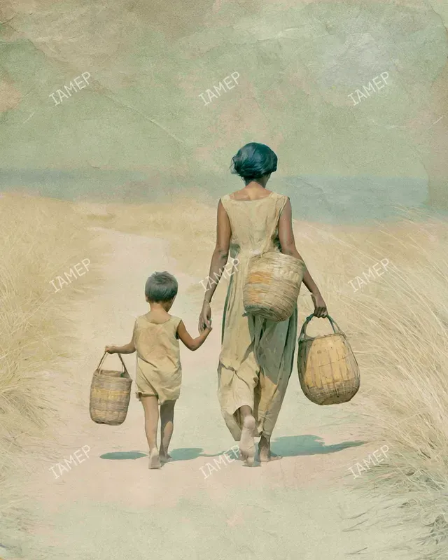 Painterly Emotional Walking Scenes