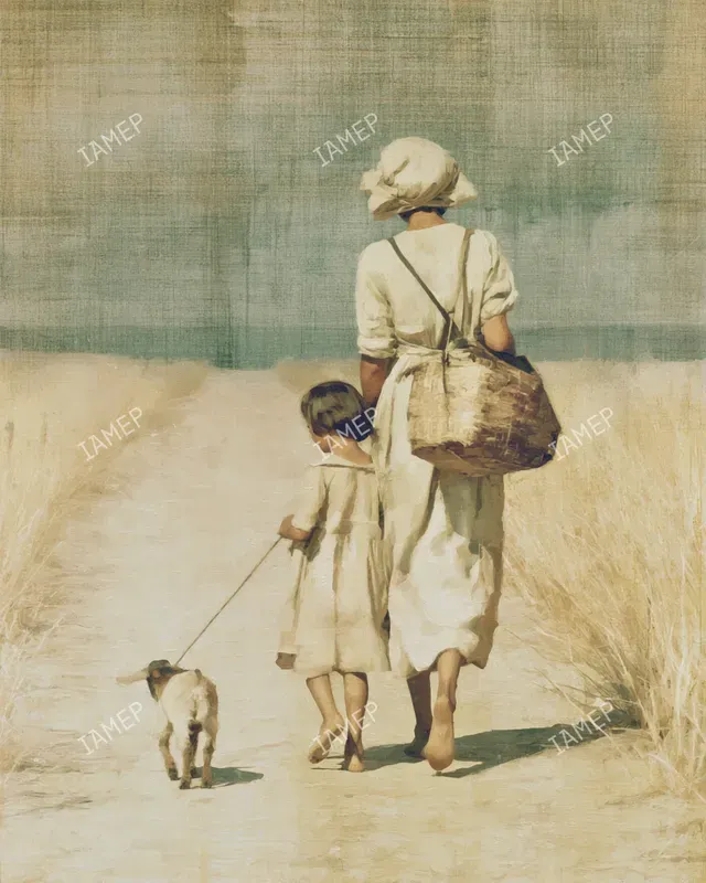 Painterly Emotional Walking Scenes