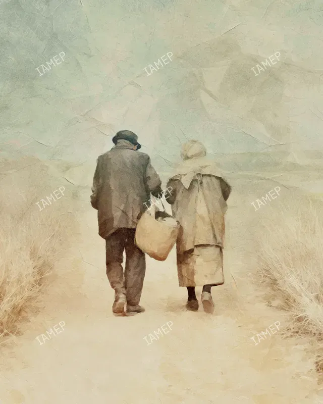 Painterly Emotional Walking Scenes