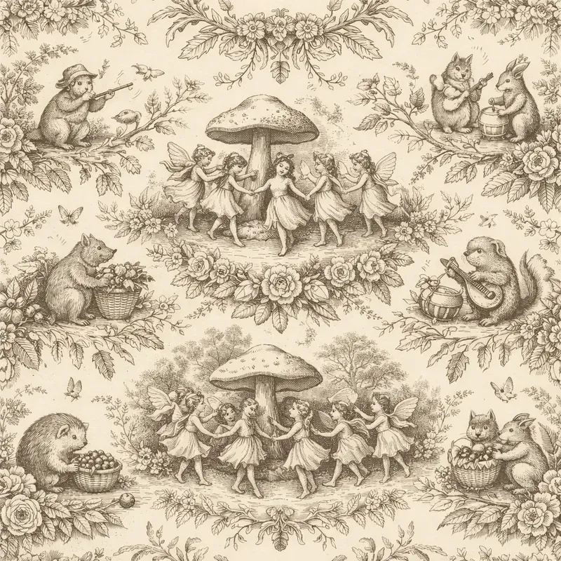 Vintage Toile Scene Generator