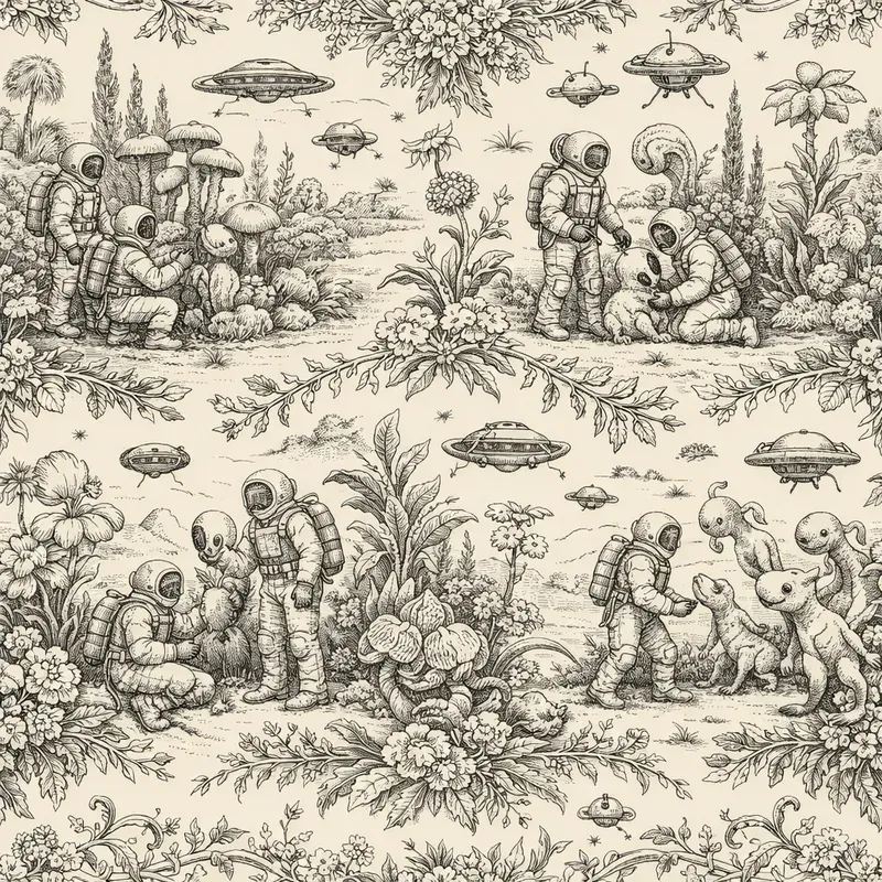 Vintage Toile Scene Generator