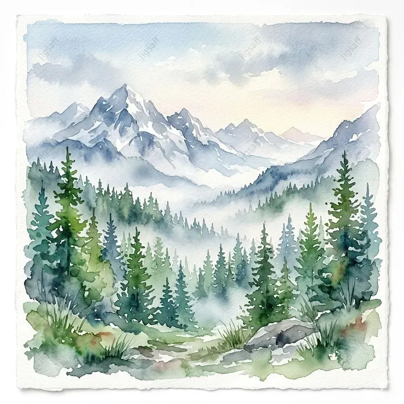 Serene Watercolor Landscapes