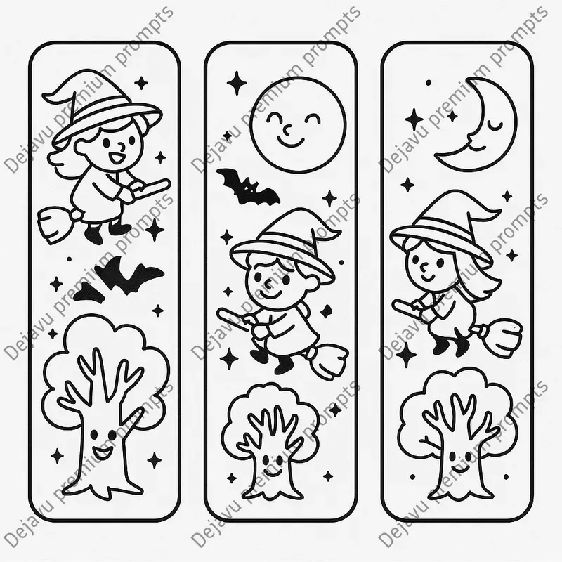Halloween Bookmarks Cute Spooky