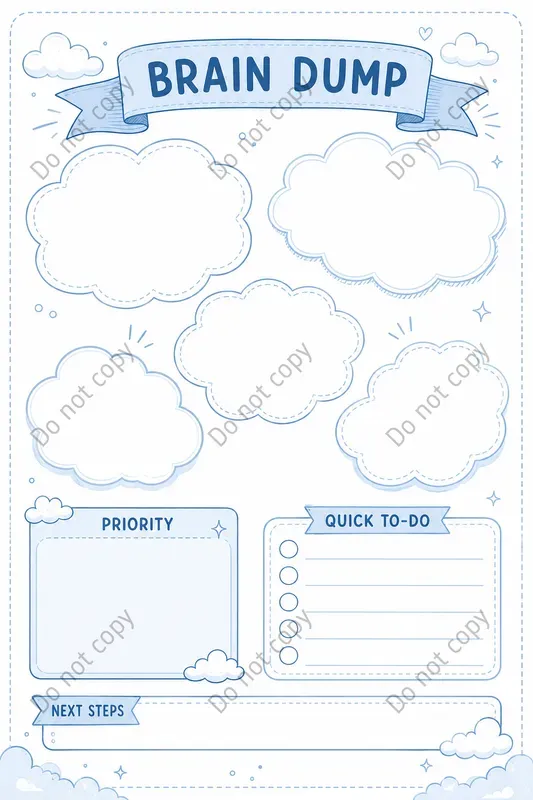 Brain Dump Planner Pages