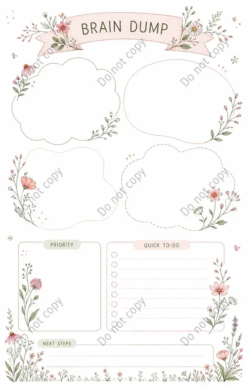 Brain Dump Planner Pages