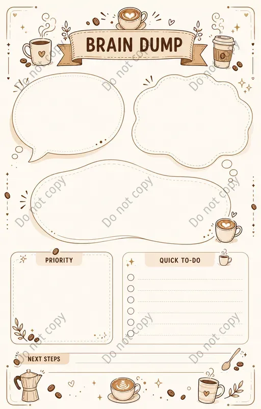 Brain Dump Planner Pages