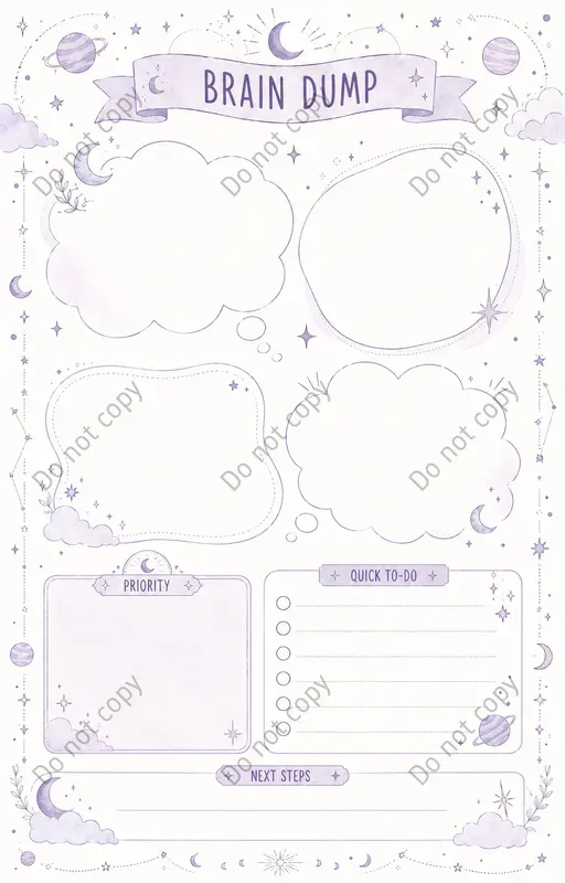 Brain Dump Planner Pages