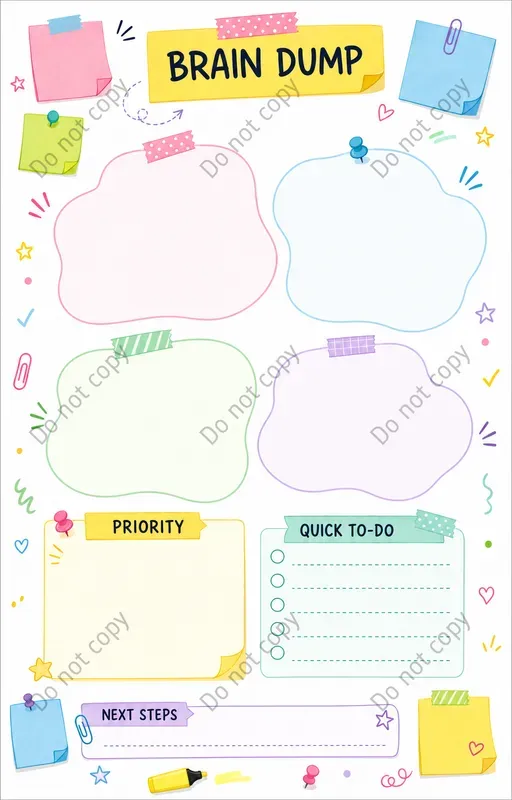 Brain Dump Planner Pages