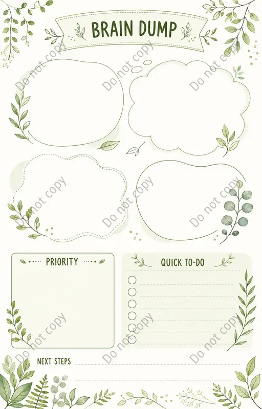 Brain Dump Planner Pages