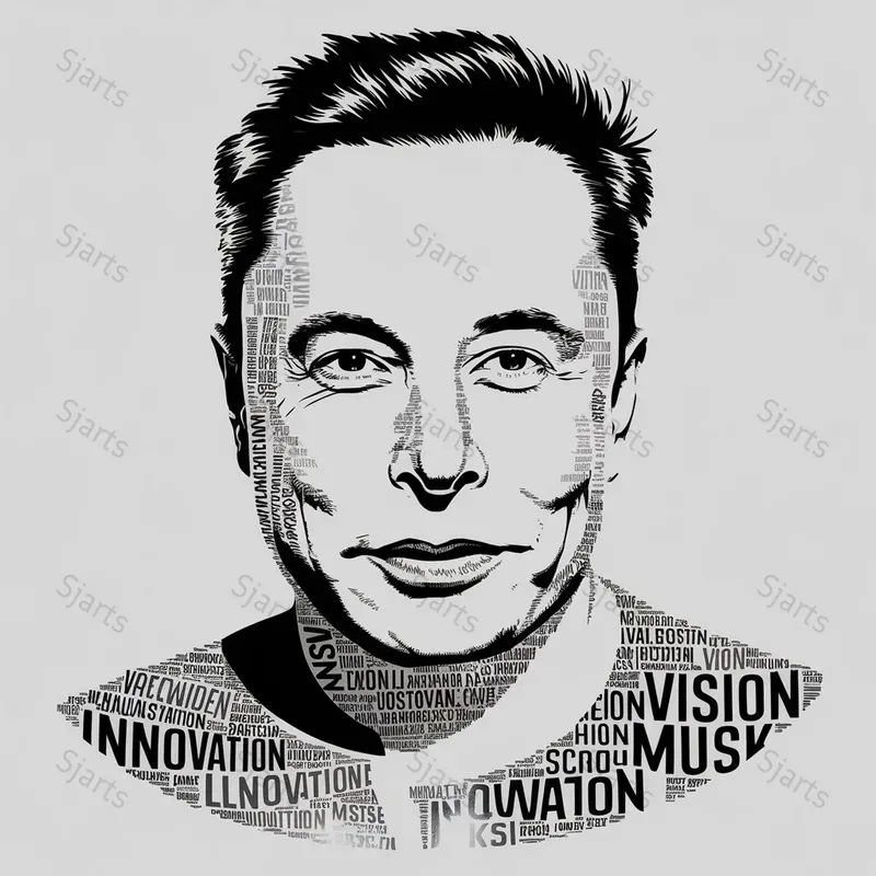 Typography Portraits Of Global Icons