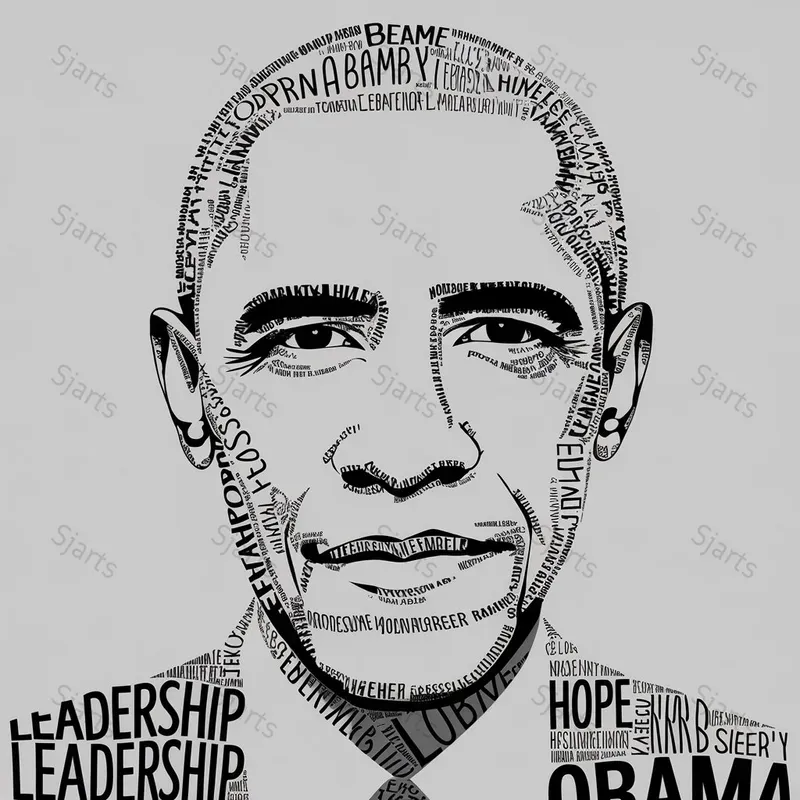 Typography Portraits Of Global Icons