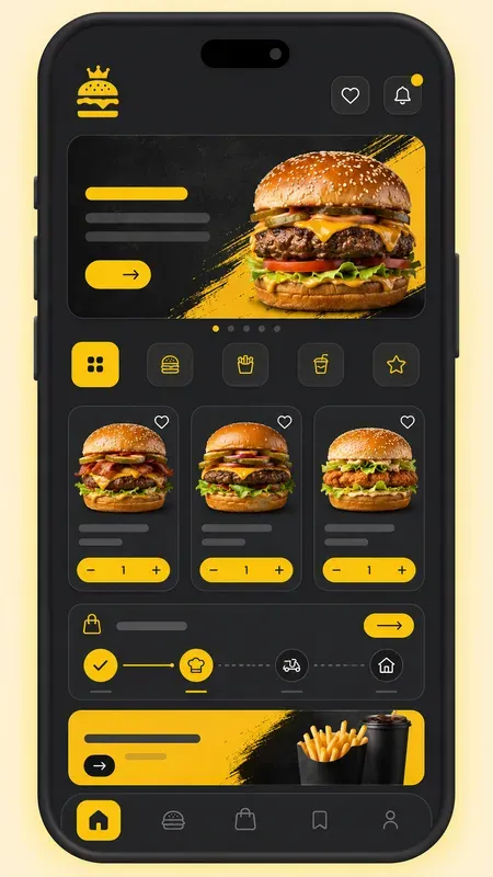 Elite Qcommerce Food UI Layouts
