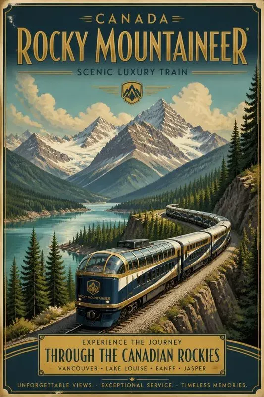 Retro Railway Travel Posters