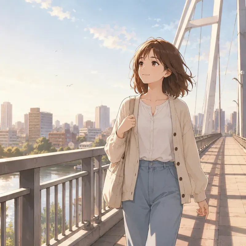 Soft Anime Bridge Walks