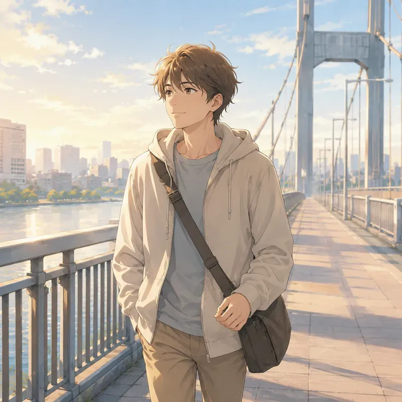 Soft Anime Bridge Walks