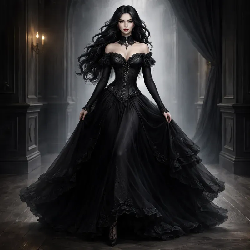 Stylized Gothic Fashion Girls