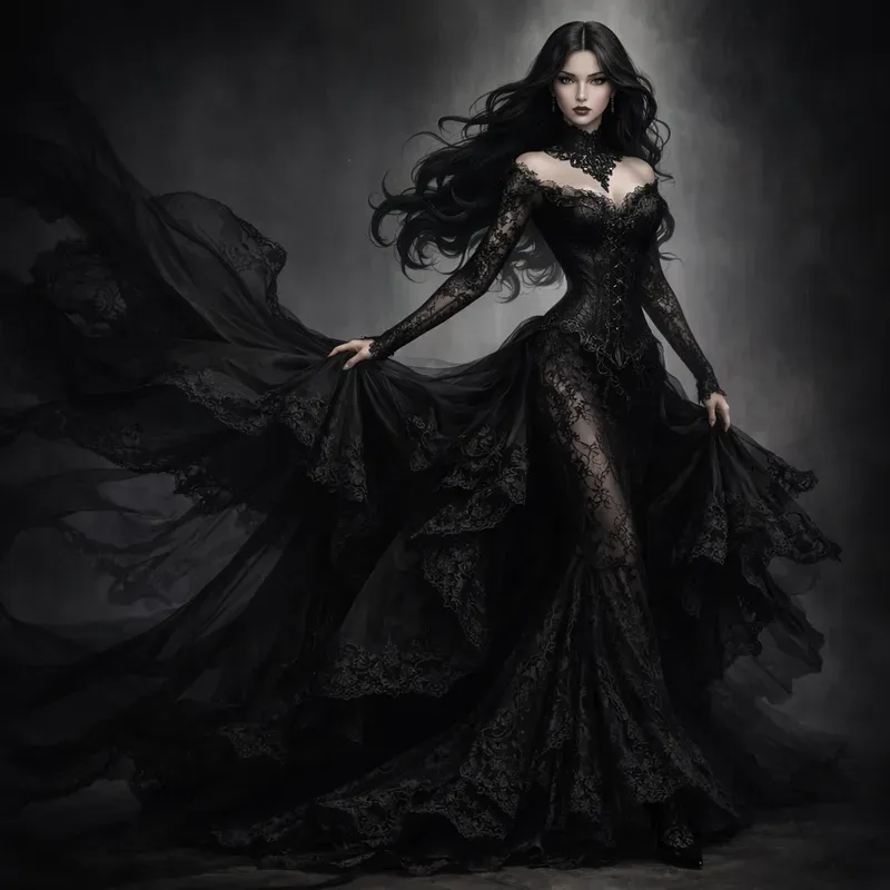 Stylized Gothic Fashion Girls