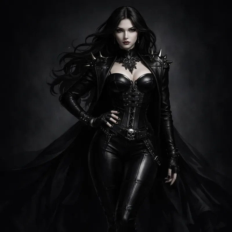 Stylized Gothic Fashion Girls