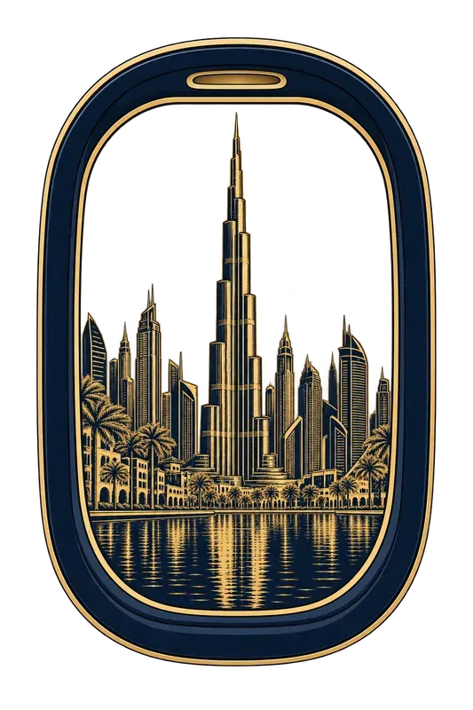 Luxury Airplane Window City Tshirt Desis