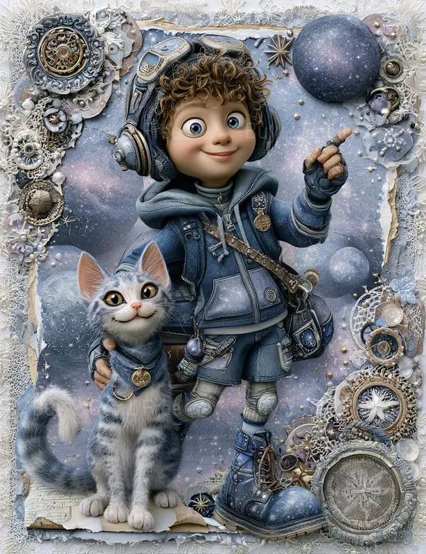 Galaxy Friend And Pet Junk Journals