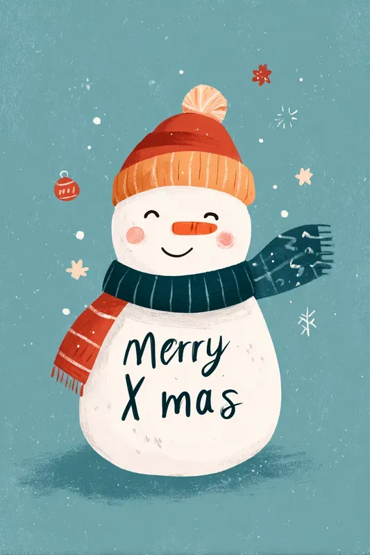 Cute Christmas Holiday Text Postcards