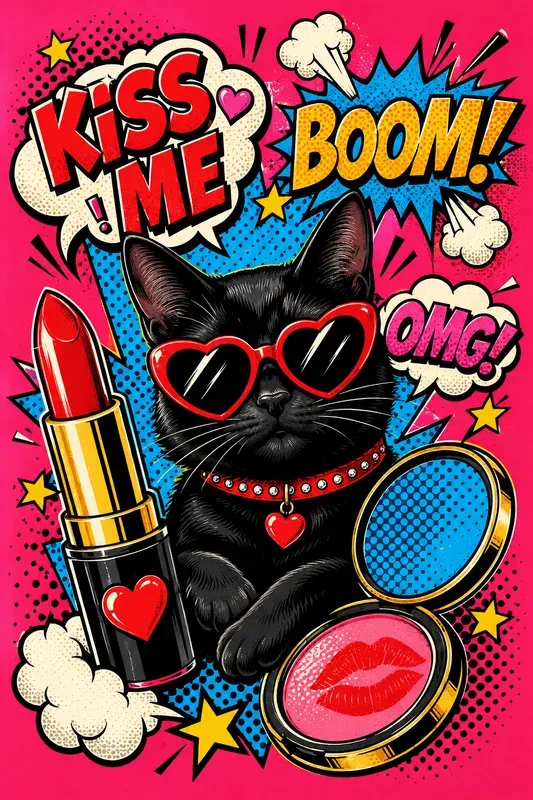 Retro Pop Art Comic Collages