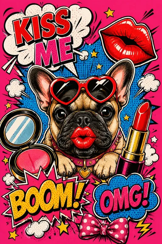 Retro Pop Art Comic Collages