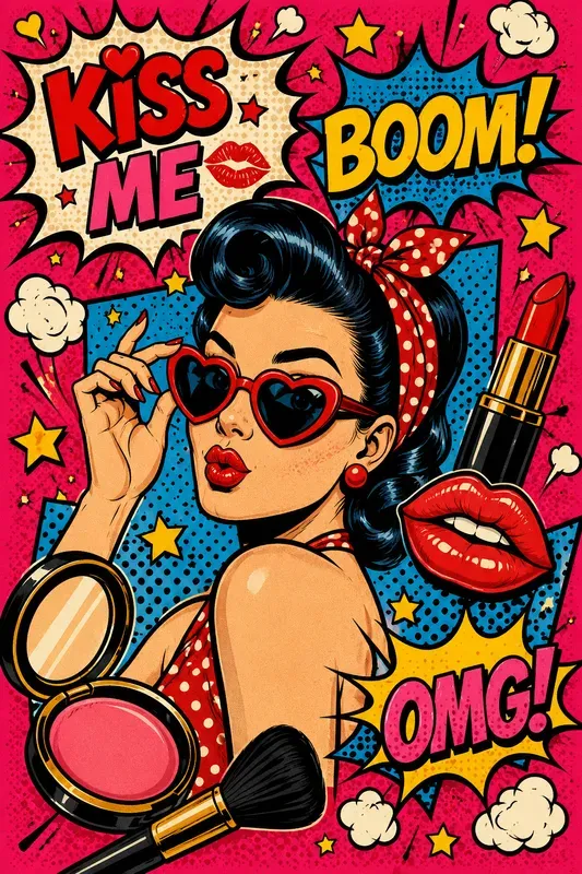 Retro Pop Art Comic Collages
