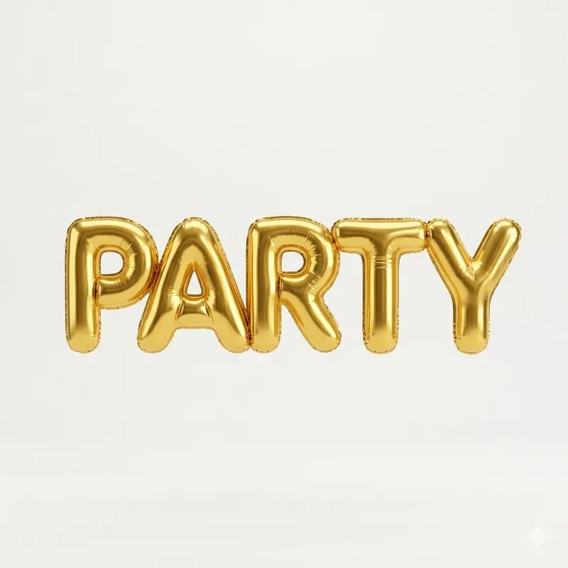 3D Inflated Balloon Letter Text Effects