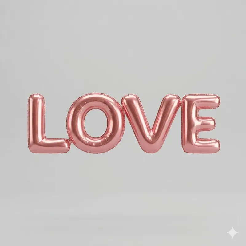 3D Inflated Balloon Letter Text Effects