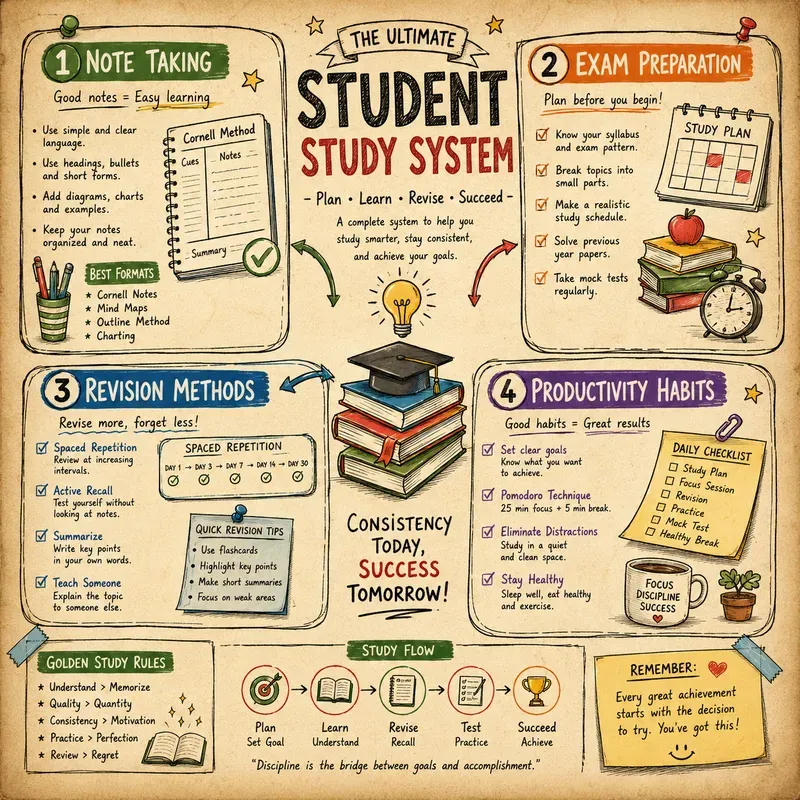 Vintage Productivity Infographic Toolkits