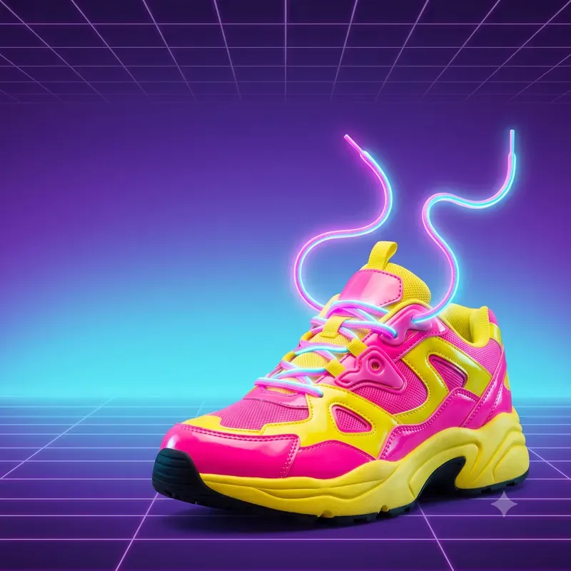 90s Neon Synthwave Product Ad Templates