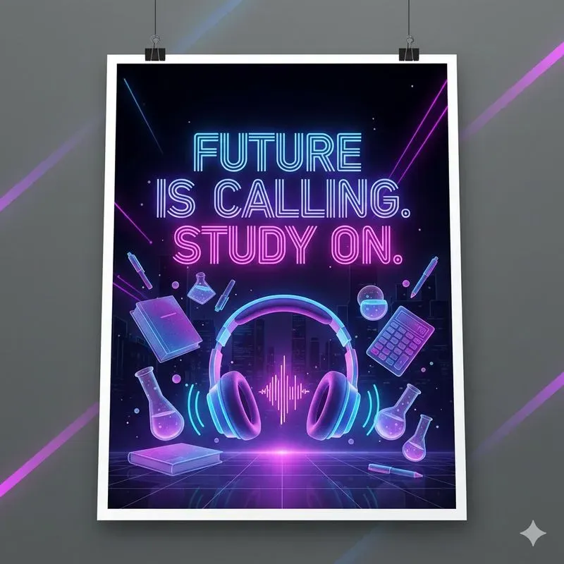 Neon Study Motivation Posters